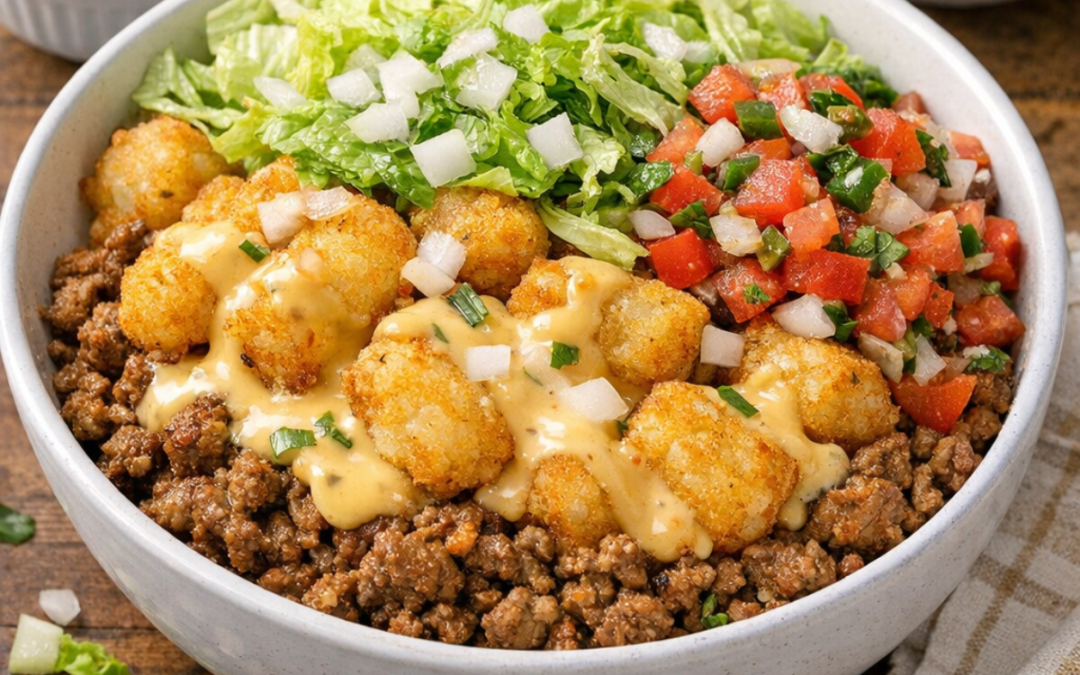 Cheeseburger Tator Tot Bowl