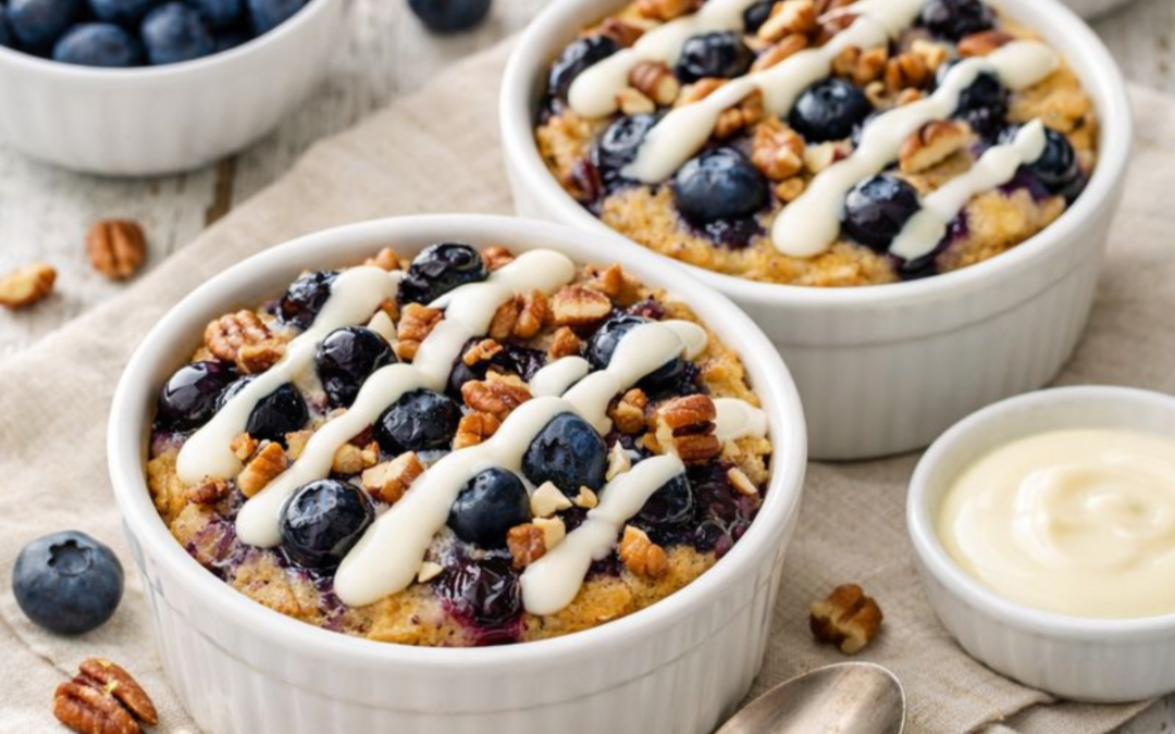 Blueberry Pecan Baked Oats