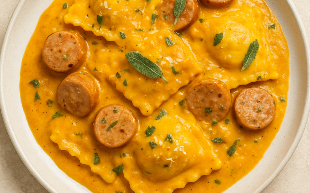 Butternut Squash Ravioli with Pumpkin Sauce