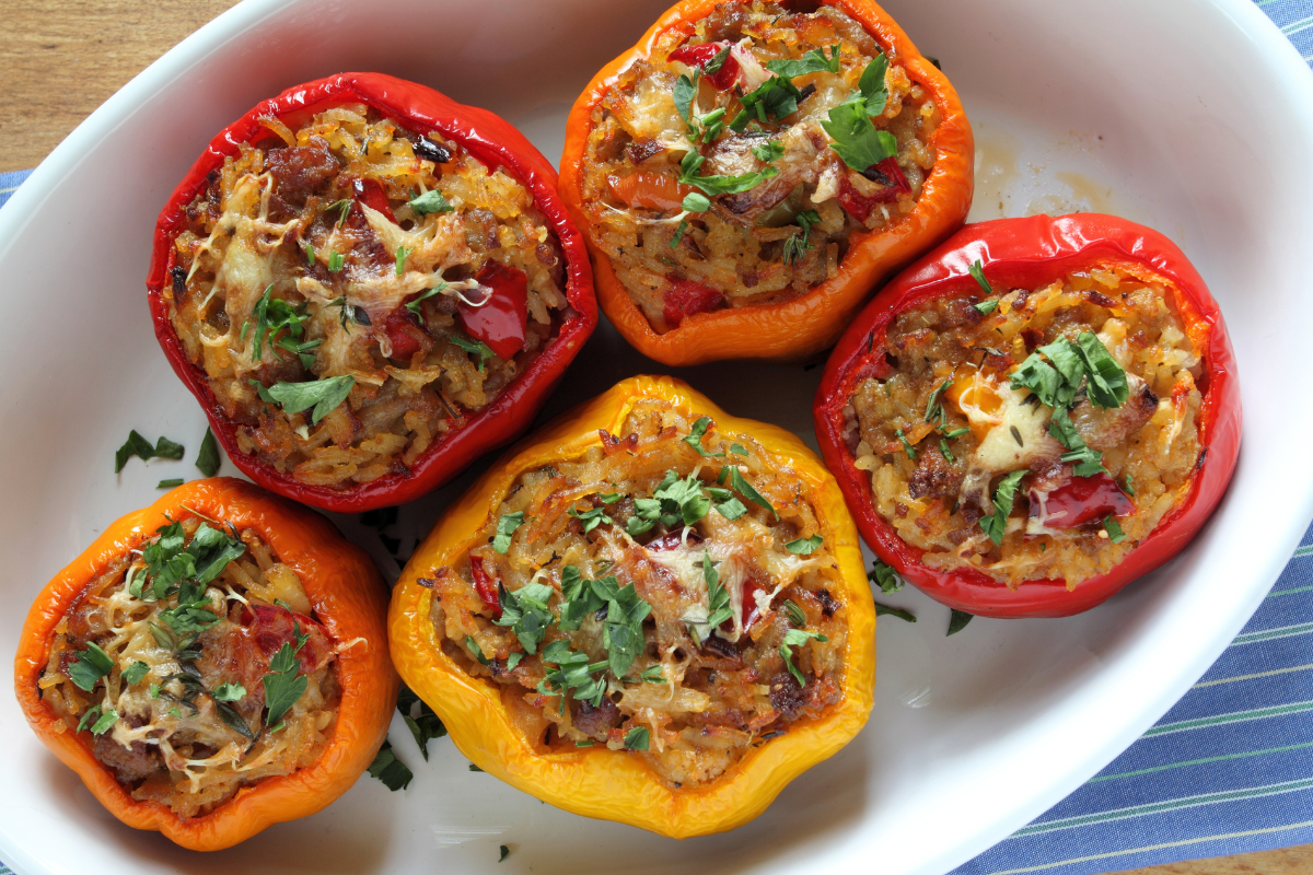 Open-Faced Stuffed Peppers
