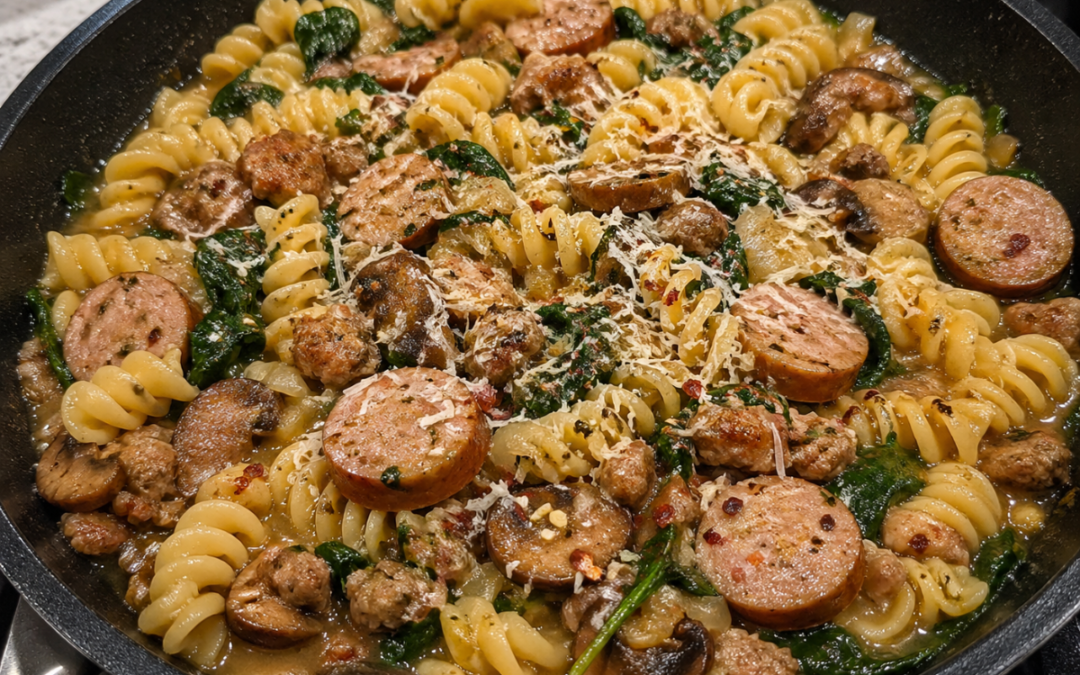One-Pan Sausage & Pinwheel Pasta