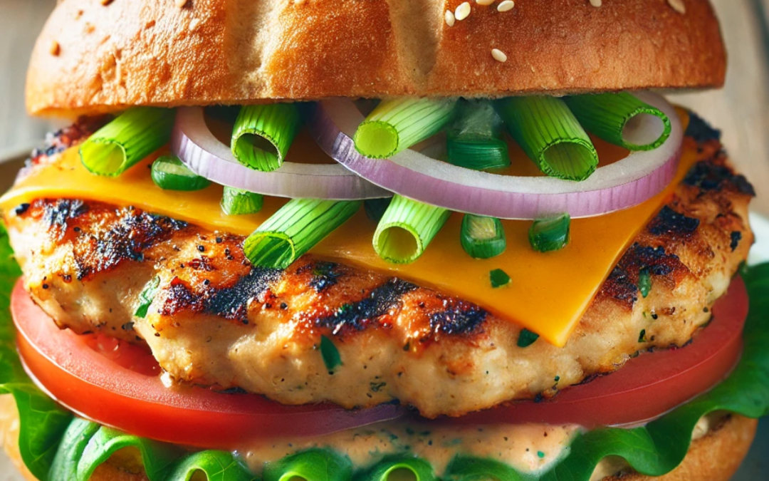 Cheddar Ranch Chicken Burgers