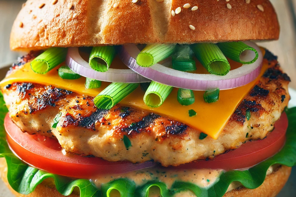Cheddar Ranch Chicken Burgers