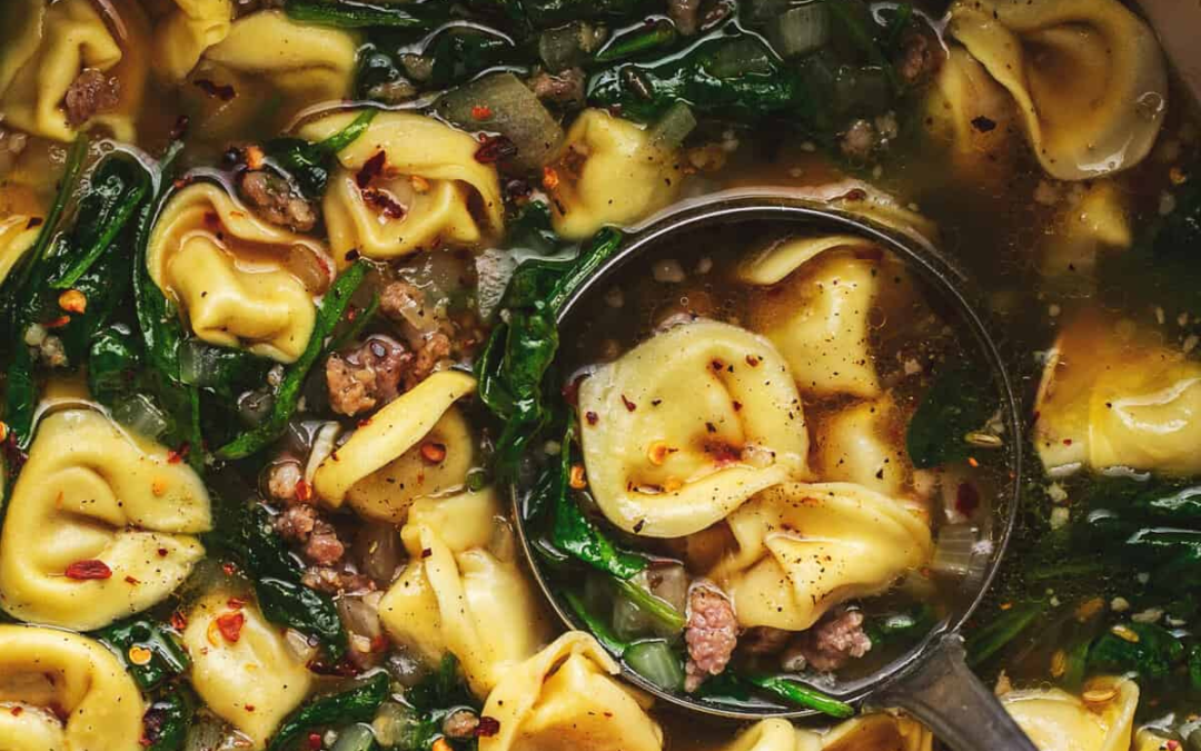 One Pot Spinach Tortellini