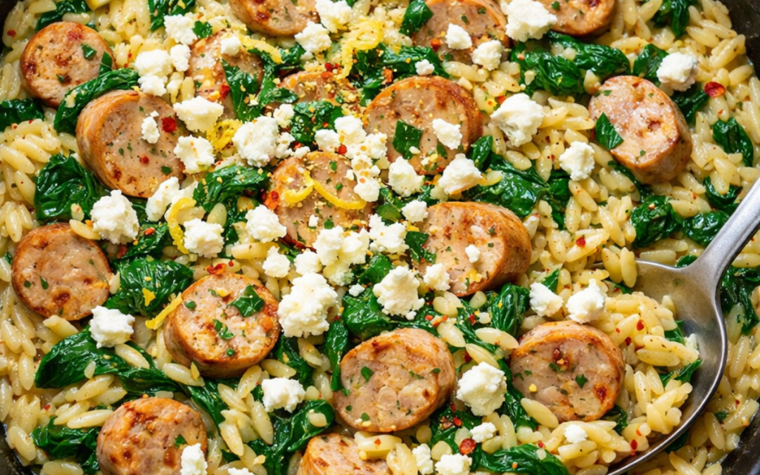 Lemon Chicken Sausage Orzo