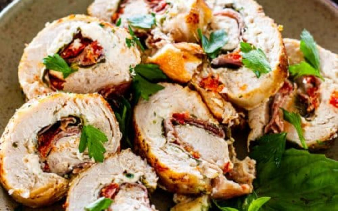 Prosciutto-Wrapped Stuffed Chicken