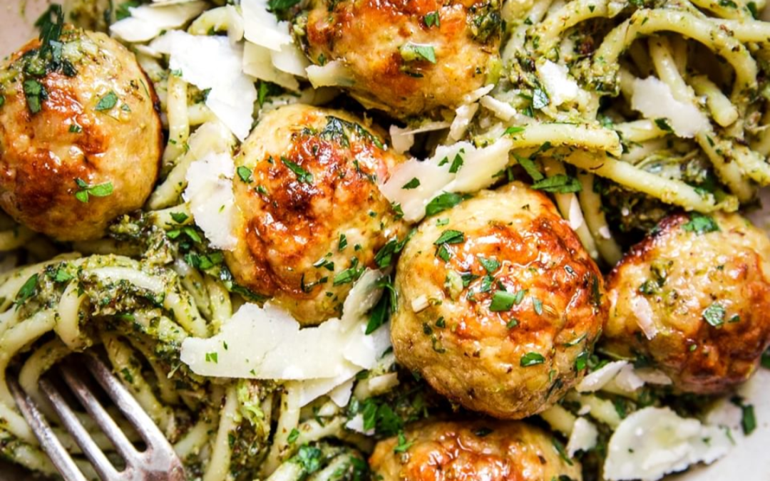 Pesto Meatballs