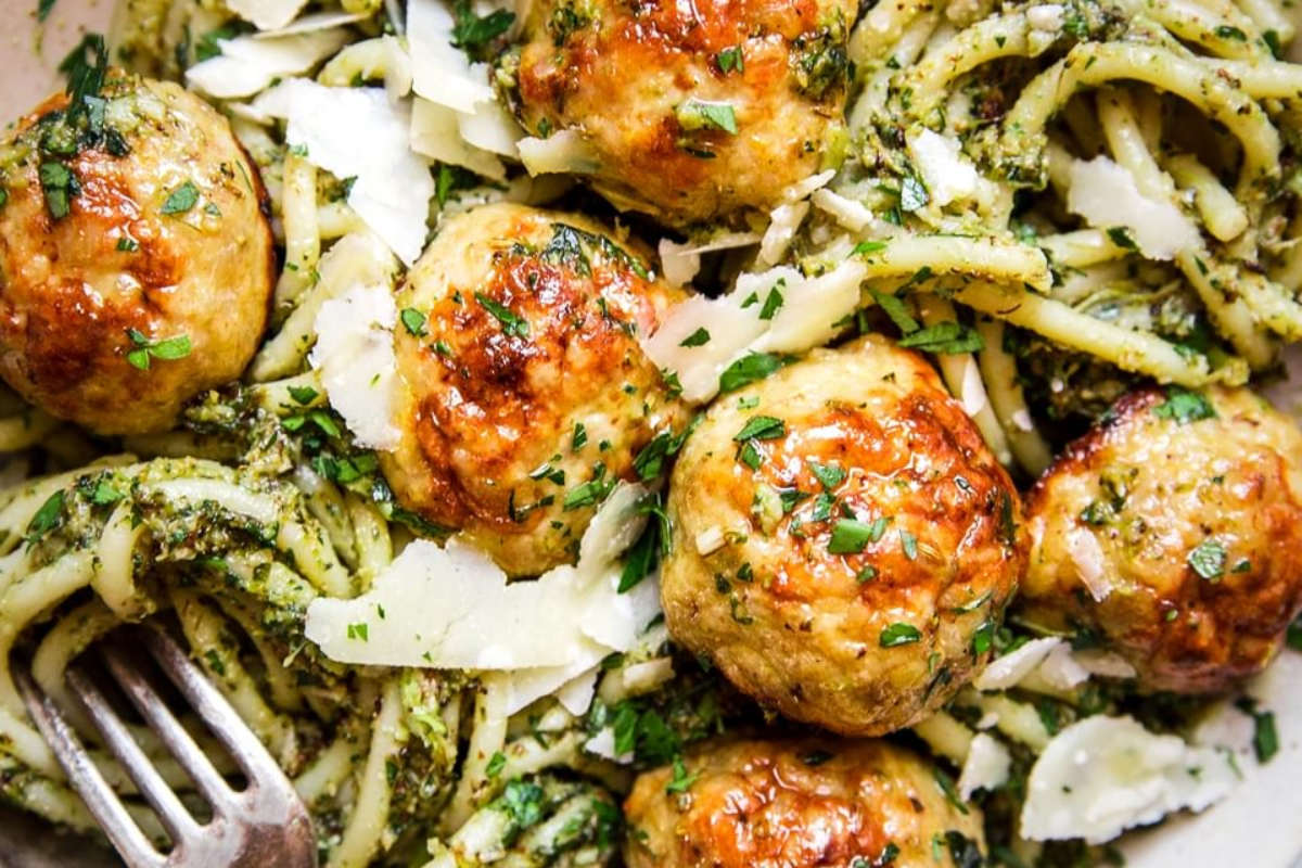 Pesto Meatballs
