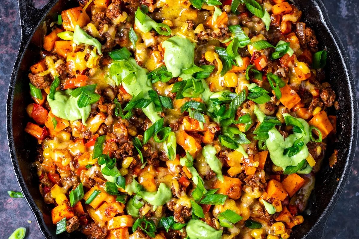 Ground Turkey & Butternut Squash Skillet