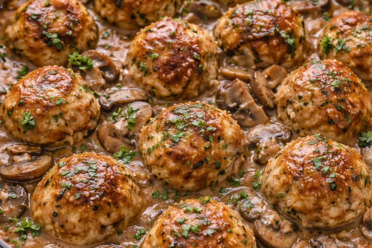 Chicken Marsala Meatballs