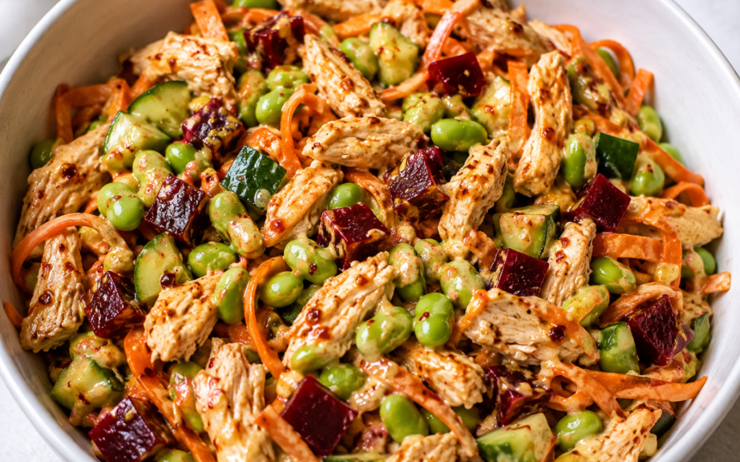 Spicy Lemon Tahini Chicken Salad