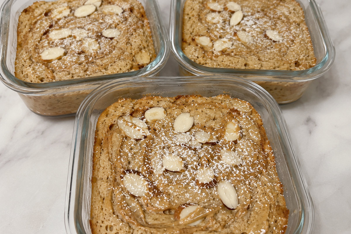 Almond Butter Baked Oats