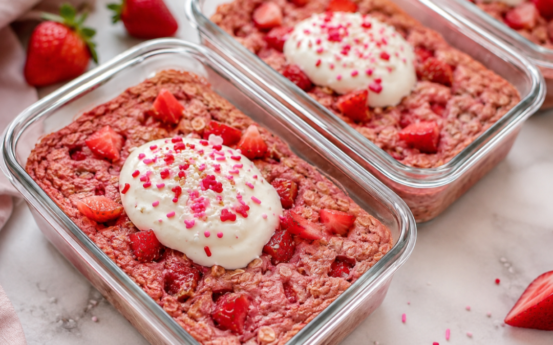 Strawberry Baked Oats