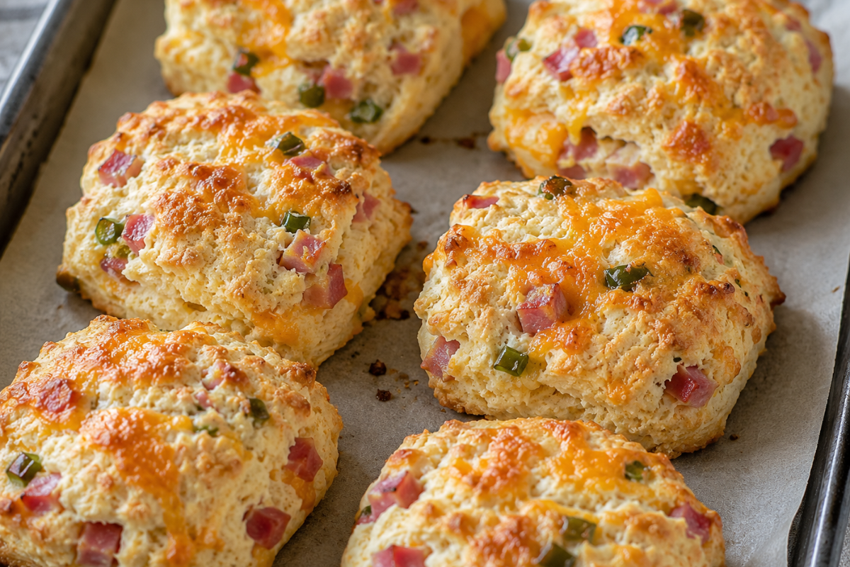 Ham & Cheddar Biscuits