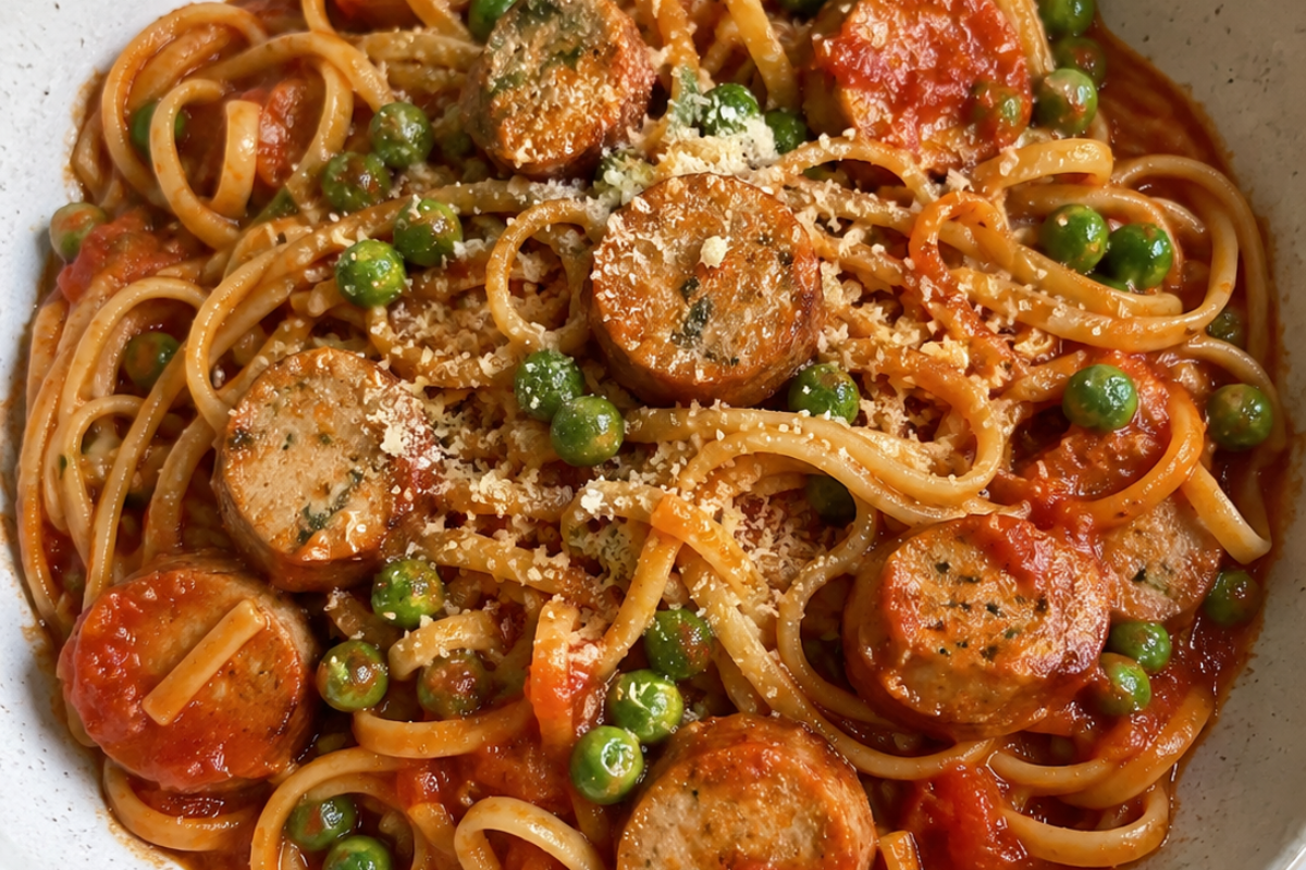 Lazy Girl Chicken Sausage Pasta