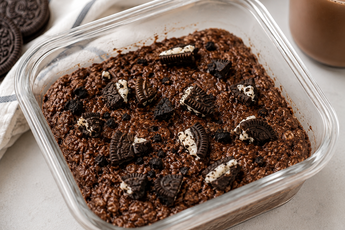 Oreo Cookie Baked Oats