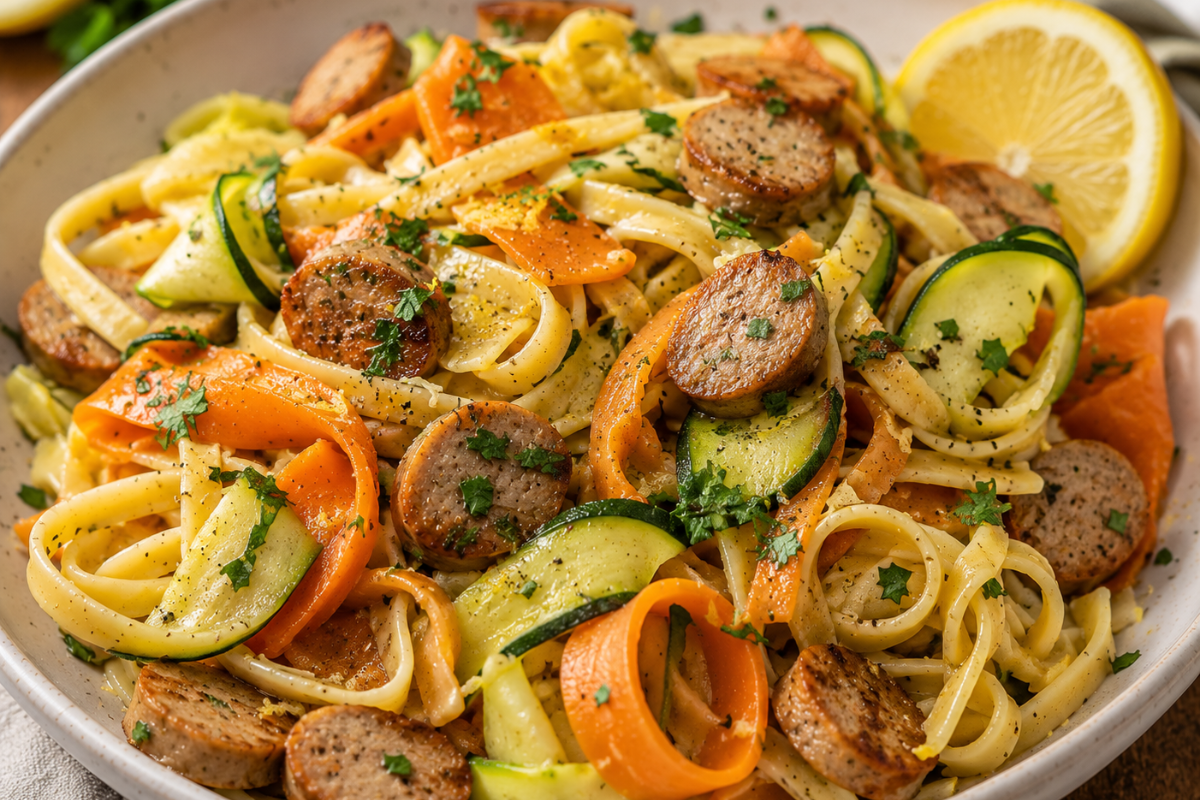 Chicken Sausage Garden Pasta