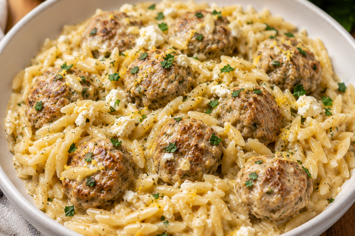 One-Pot Greek Lemon Pasta