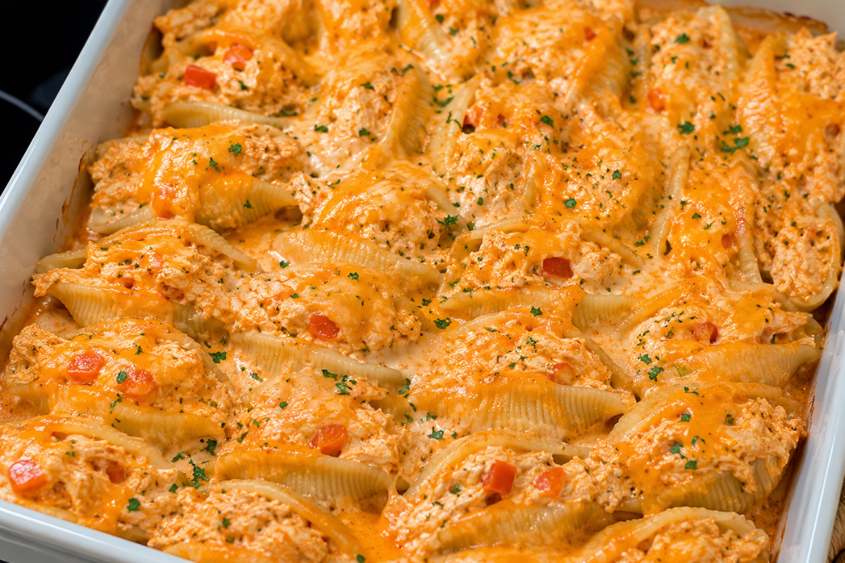 Buffalo Chicken Stuffed Shells