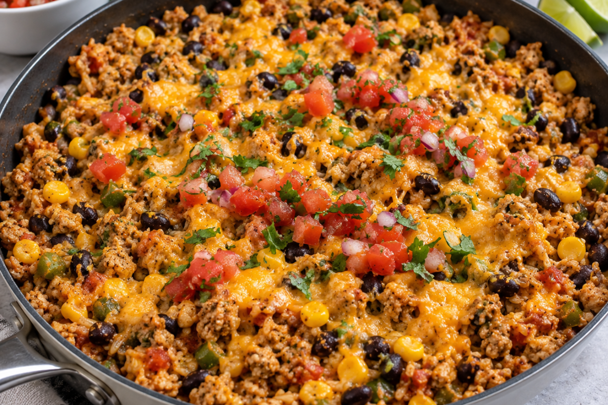 One Pot Turkey Taco Skillet