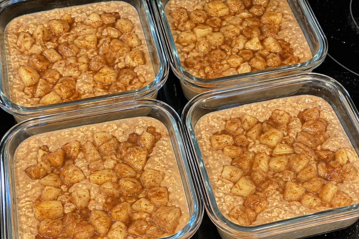 Caramel Apple Pie Baked Oats